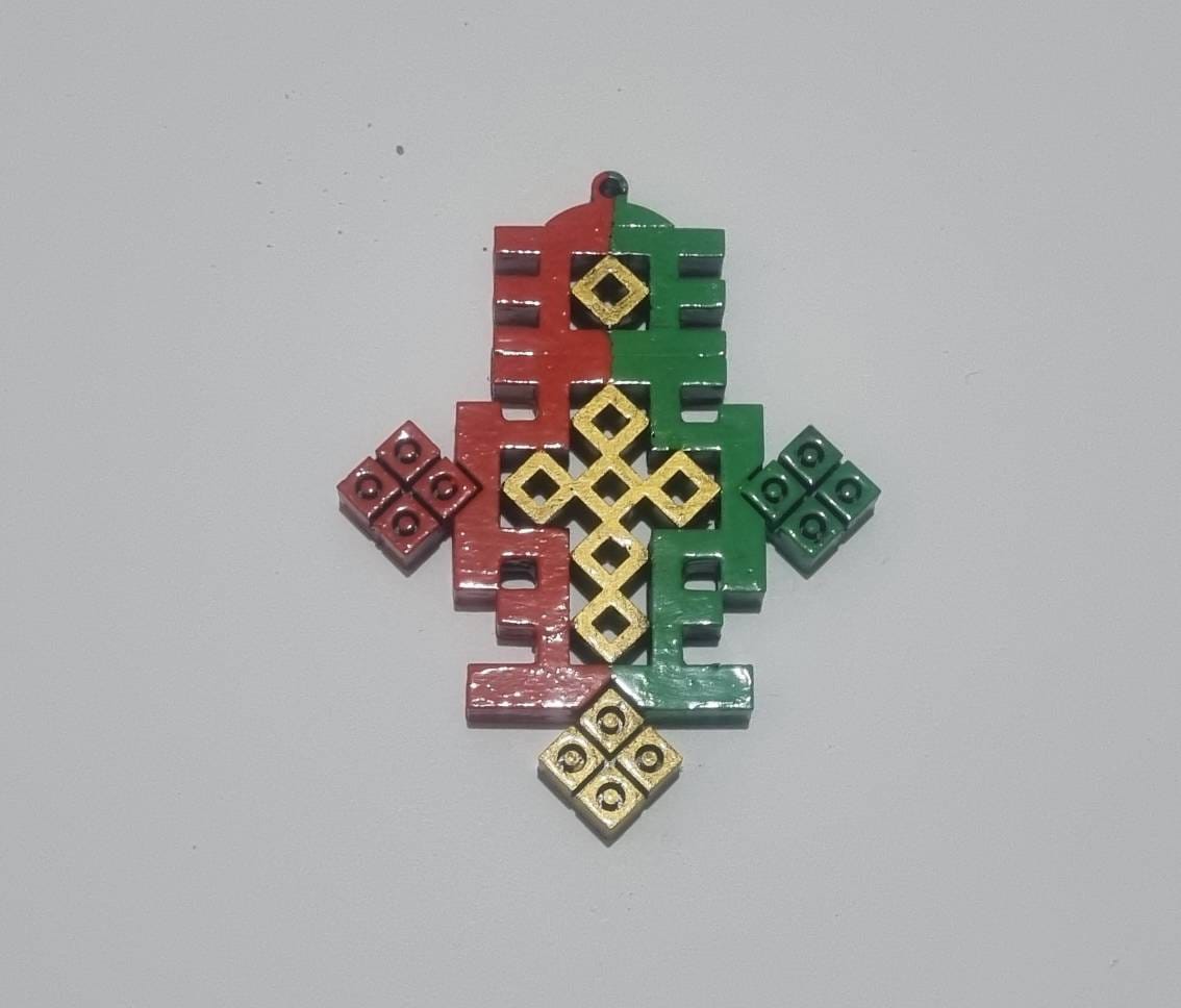 Ethiopian cross fridge magnet, 3d printed African art, christian gift idea, love ethiopia, east african symbol,religious home decoration