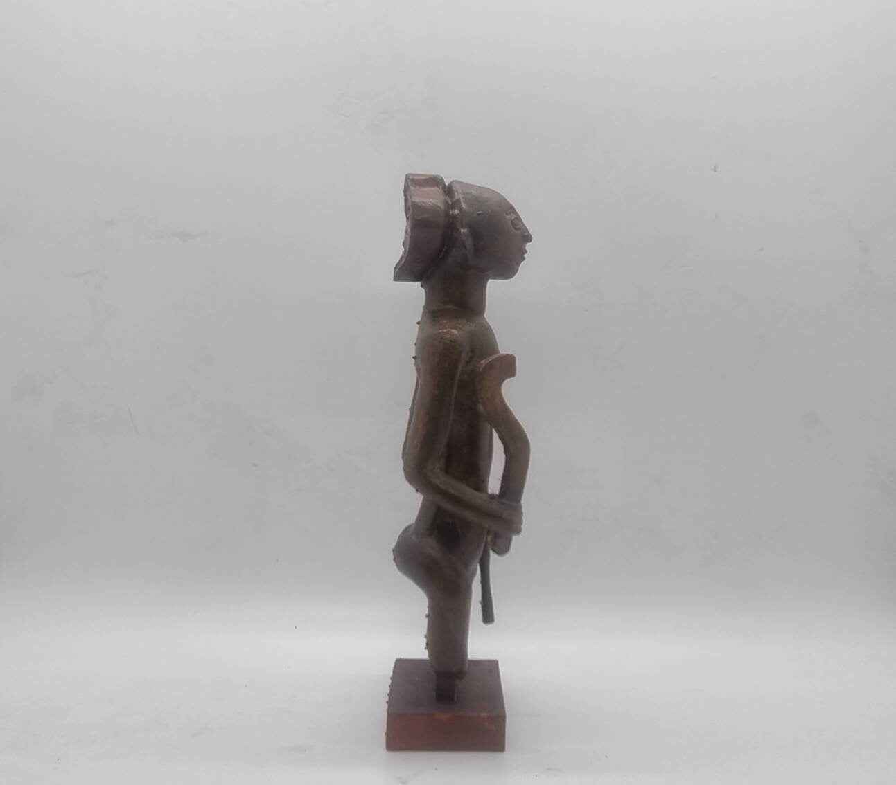 Congolese Warrior Ancestor figure, 3d printed African statue,  art and culture, African tribal art, faux wood carved statue, love africa