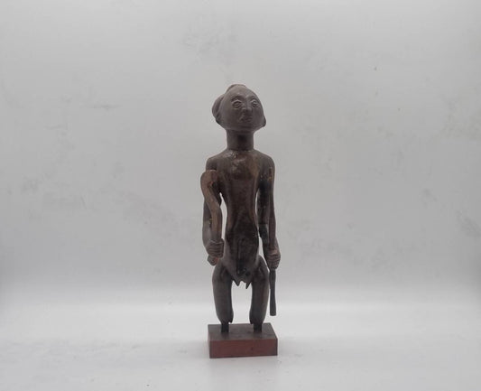 Congolese Warrior Ancestor figure, 3d printed African statue,  art and culture, African tribal art, faux wood carved statue, love africa