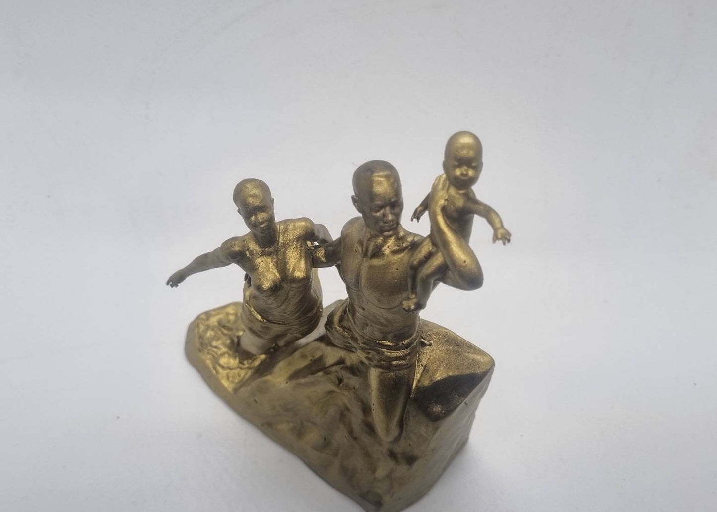 African renaissance monument, 3d printed African sculpture, modern african art statue, african family, senegal statue, afrocentric gift idea