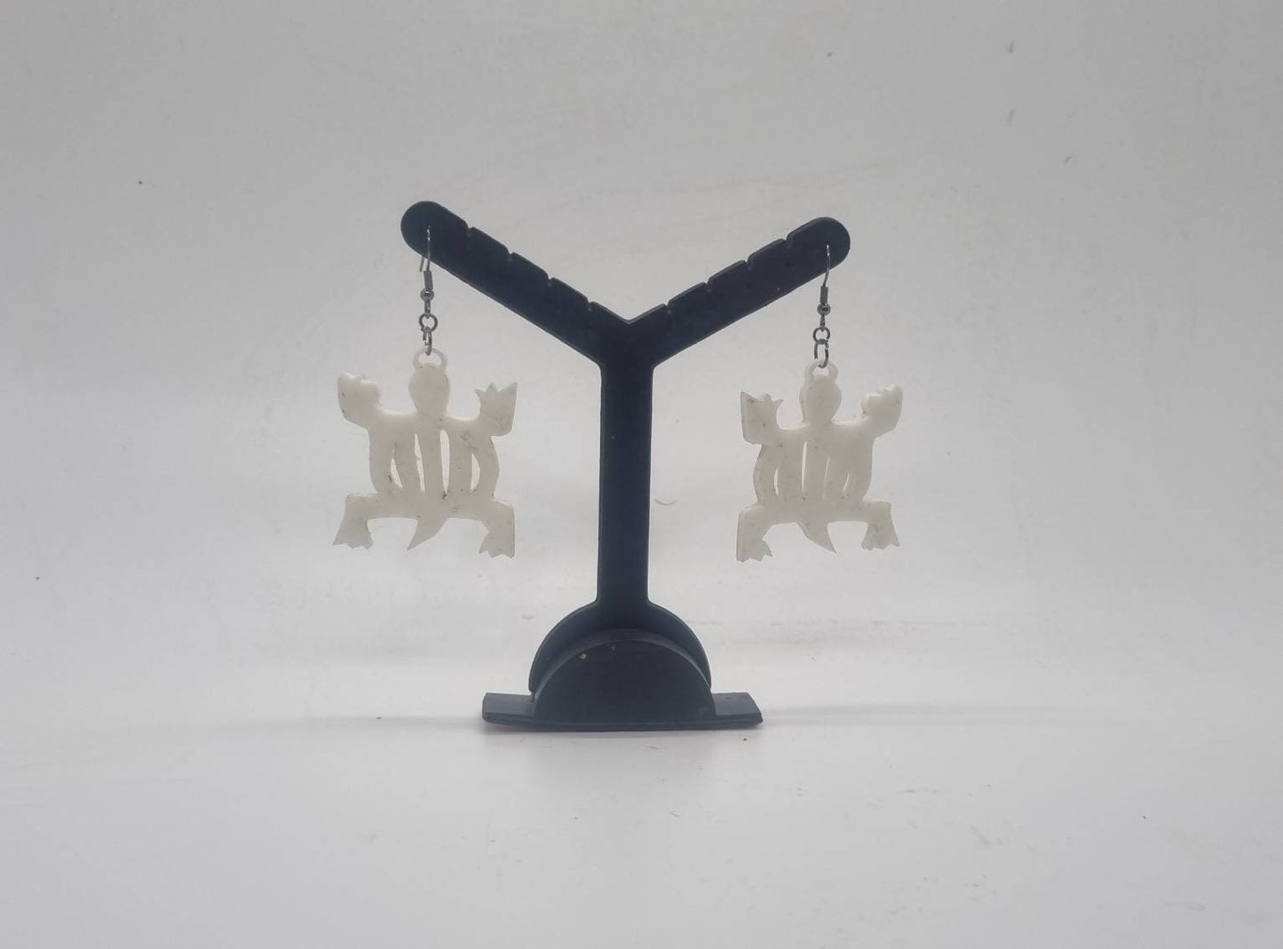 Ghanaian Adinkra symbol earrings, (Adaptability) DENKYEM.3d printed african art, tribal crocodile symbol, akan kente fashion, black woman