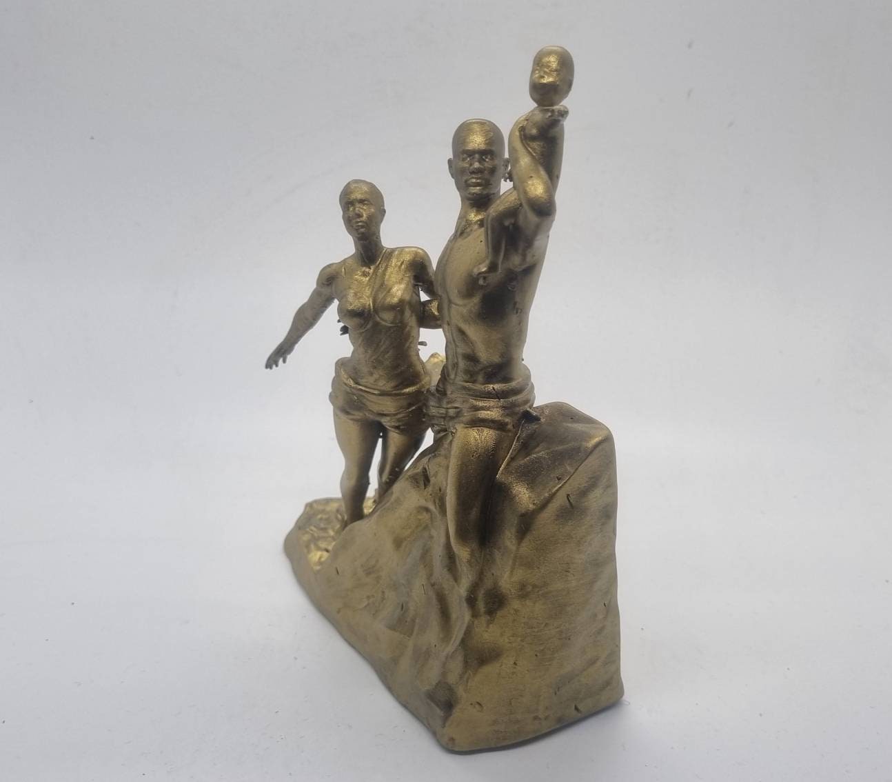 African renaissance monument, 3d printed African sculpture, modern african art statue, african family, senegal statue, afrocentric gift idea