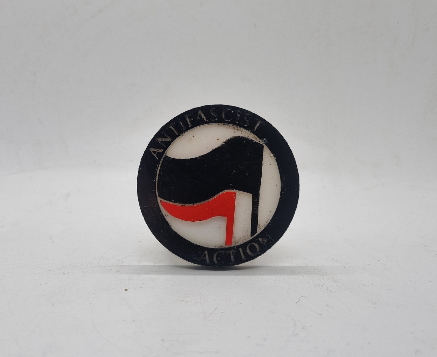 Anti fascist action fridge magnet,3d printed pop art, Antifa logo, political gift idea,flag logo decor, political statement,love and unity