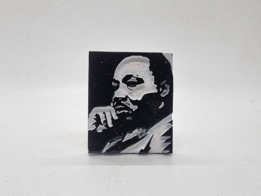 Dr Martin Luther King fridgemagnet, 3d printed Mlk pop art, African American icon, civil rights, black history gift idea, black and white