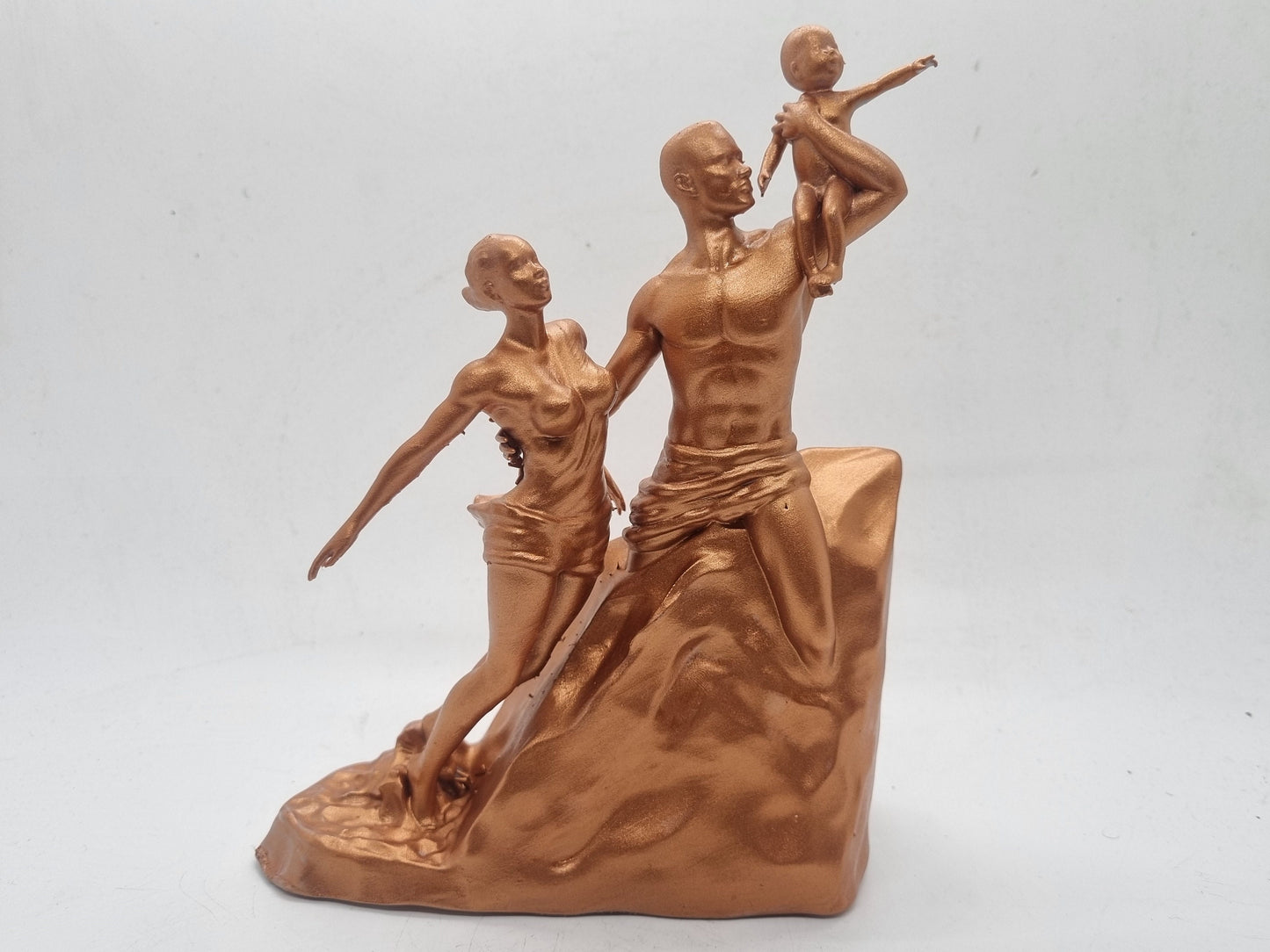 African renaissance monument, 3d printed African sculpture, modern african art statue, african family, senegal statue, afrocentric gift idea