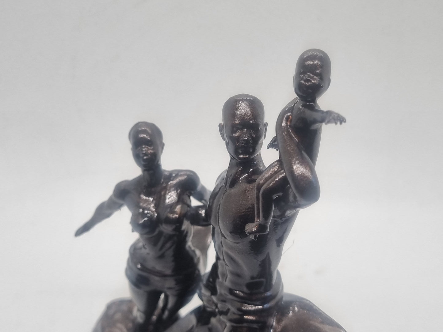 Dark Bronze African renaissance monument. 3d printed African statue,tribal art figurine,African family gift idea,Love Africa, black queen