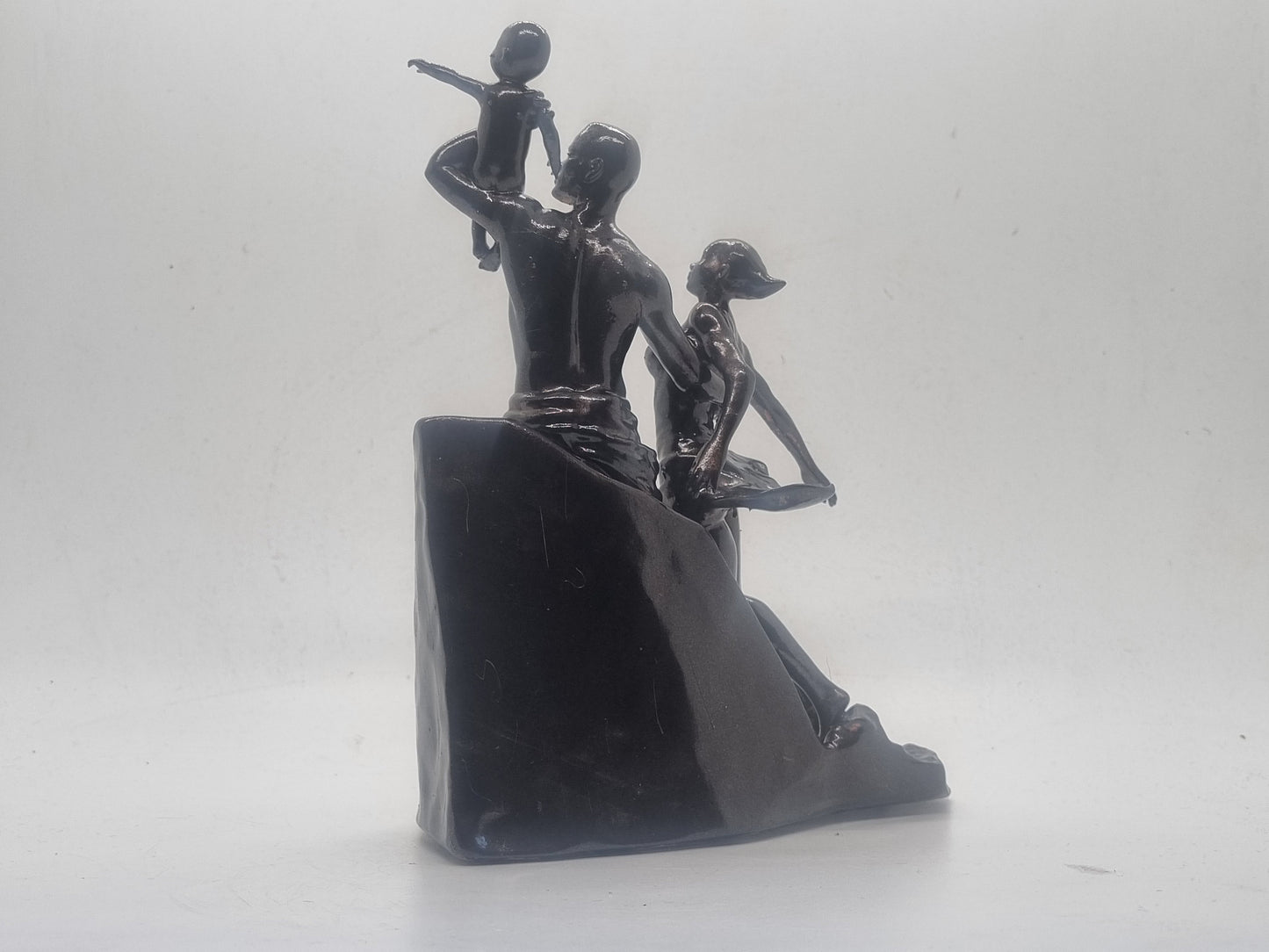 Dark Bronze African renaissance monument. 3d printed African statue,tribal art figurine,African family gift idea,Love Africa, black queen