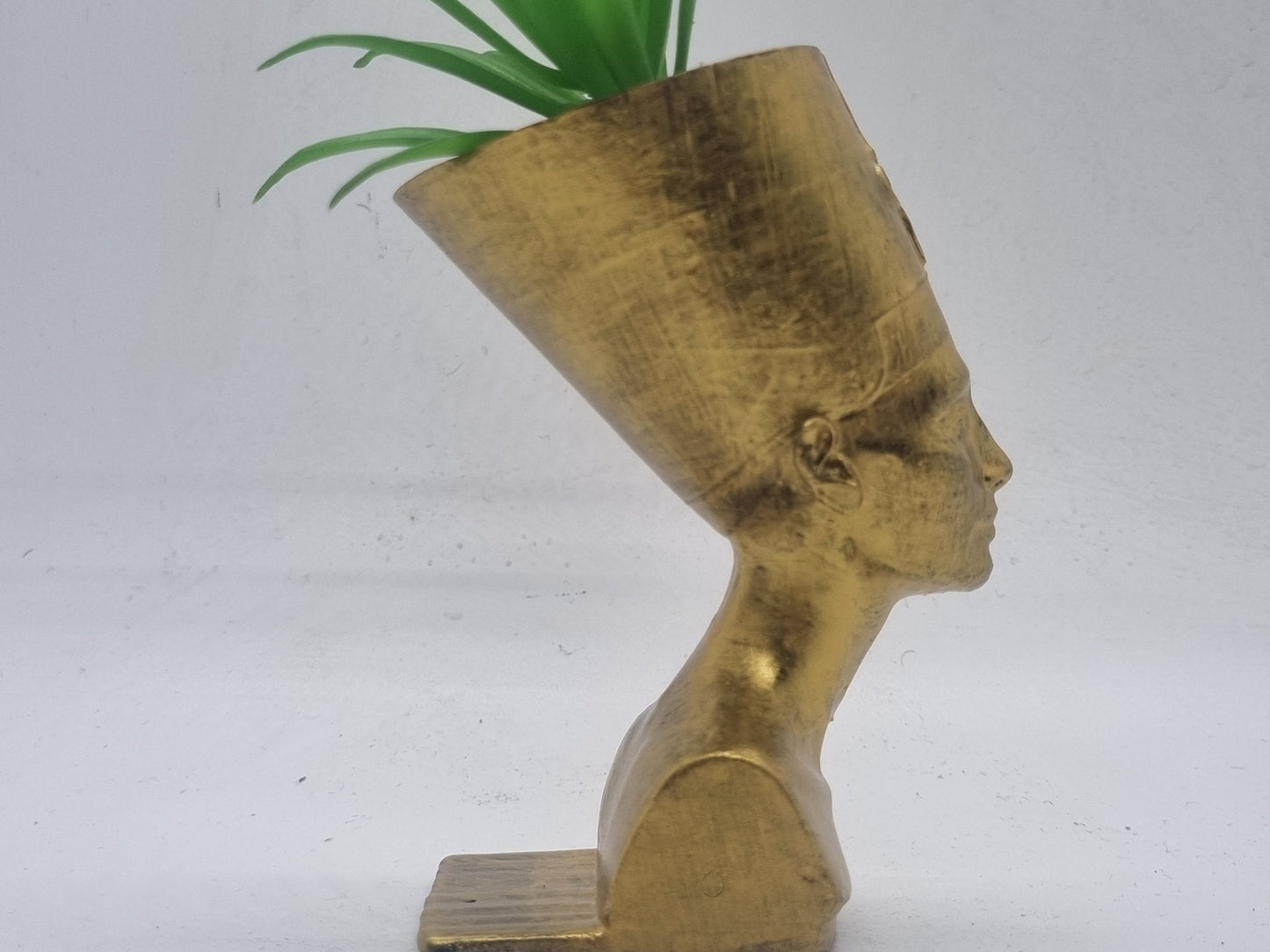 Gold colour Egyptian Queen Nefertiti planters,small plant pots, African art sculpture,Egyptian queen bust, ancient egyptian decor,love Egyot