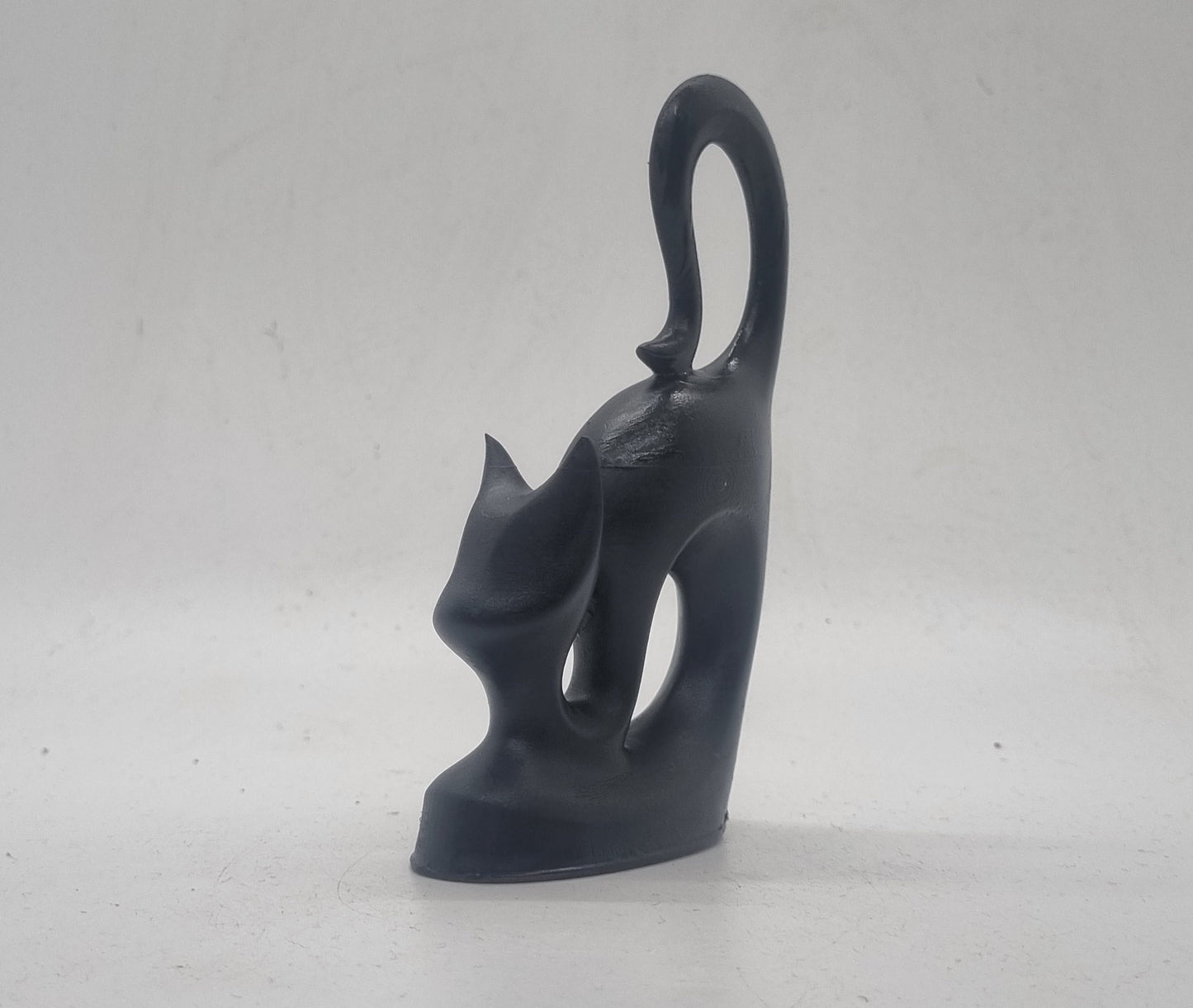 Black African cat figurines, Singular or paired. 3d printed  African art, Egyptian cat statue, 3d printed cat figurine, pet lover gift idea