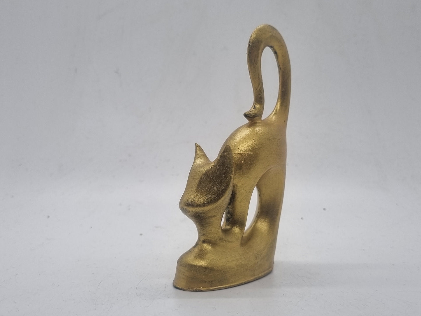 Gold African cat figurines, Singular or paired,  African art and culture, 3d printed statuette, Egyptian figurine,ancient egypt gift idea