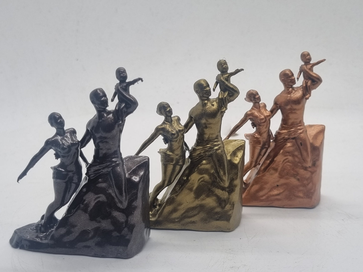 African renaissance monument, 3d printed African sculpture, modern african art statue, african family, senegal statue, afrocentric gift idea