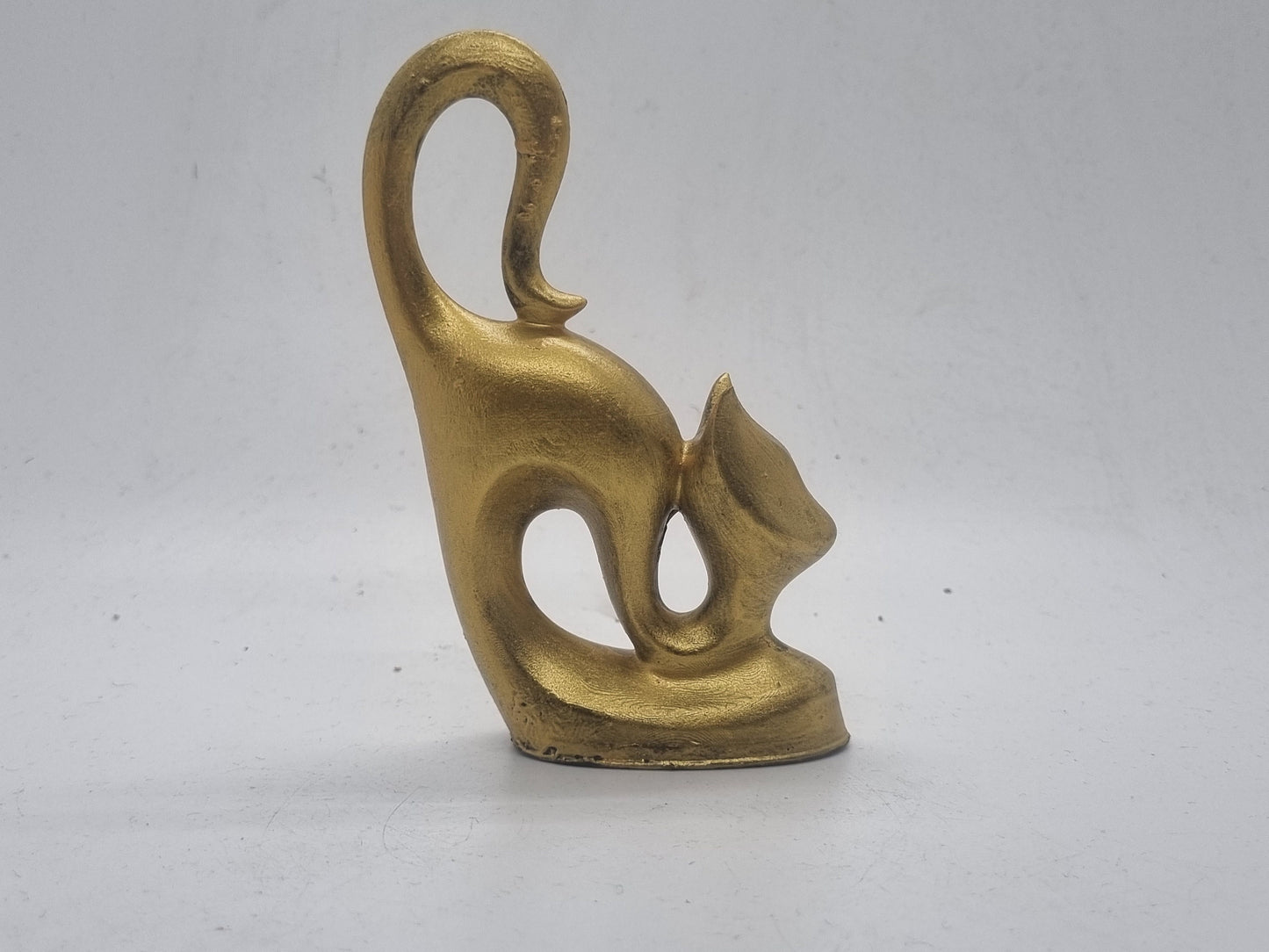 Gold African cat figurines, Singular or paired,  African art and culture, 3d printed statuette, Egyptian figurine,ancient egypt gift idea