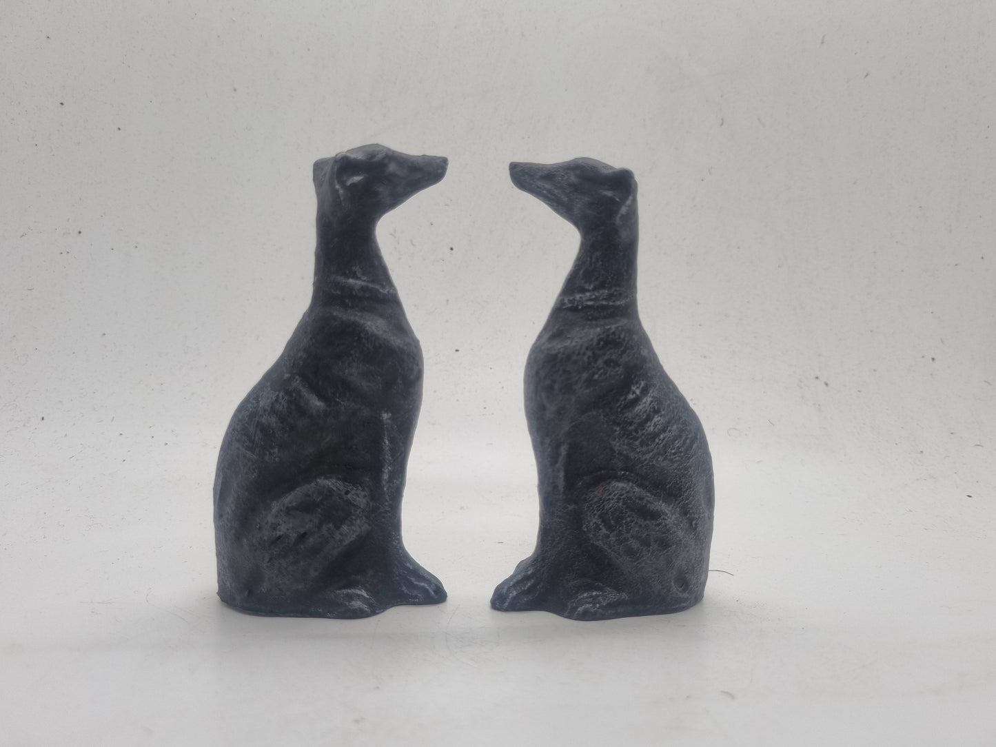 Pair of Greyhound figurines 3d printed animal, Racing dog statuettes, pet gift idea, doggy style decoration, ornamental canine sculpture,