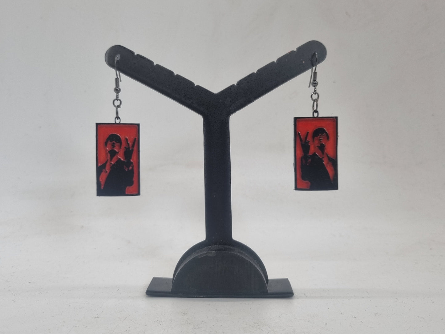 Jarvis cocker pop art earrings, 3d printed jewellery,British music culture, popular music icon,poster,brit pop poster, uk artist, pulp band