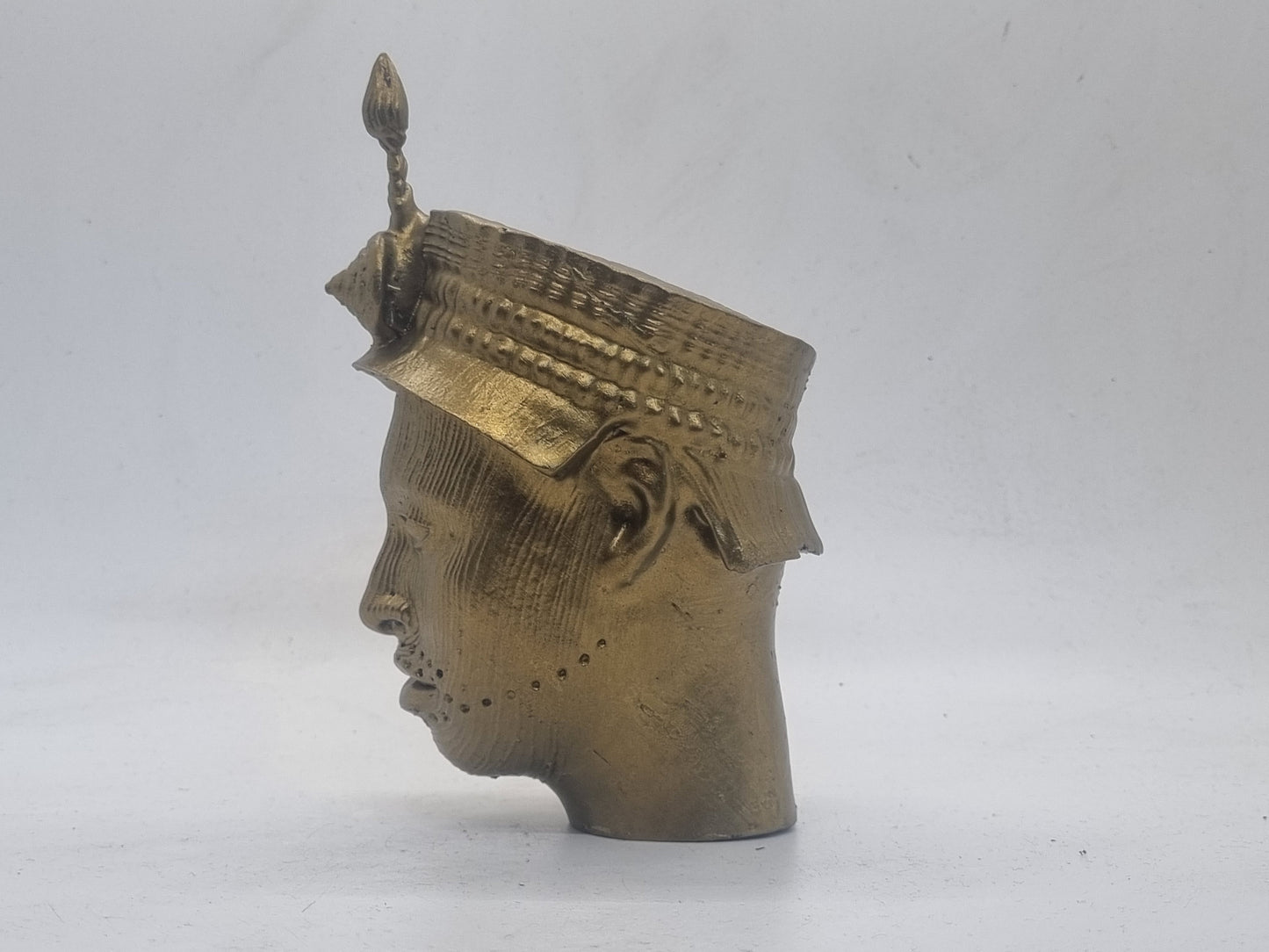 Bronze Ori Olokun head, 3d printed bust, . African yoruba art, Ife Nigeria, benin bronze, African male statue, African spirituality symbol,