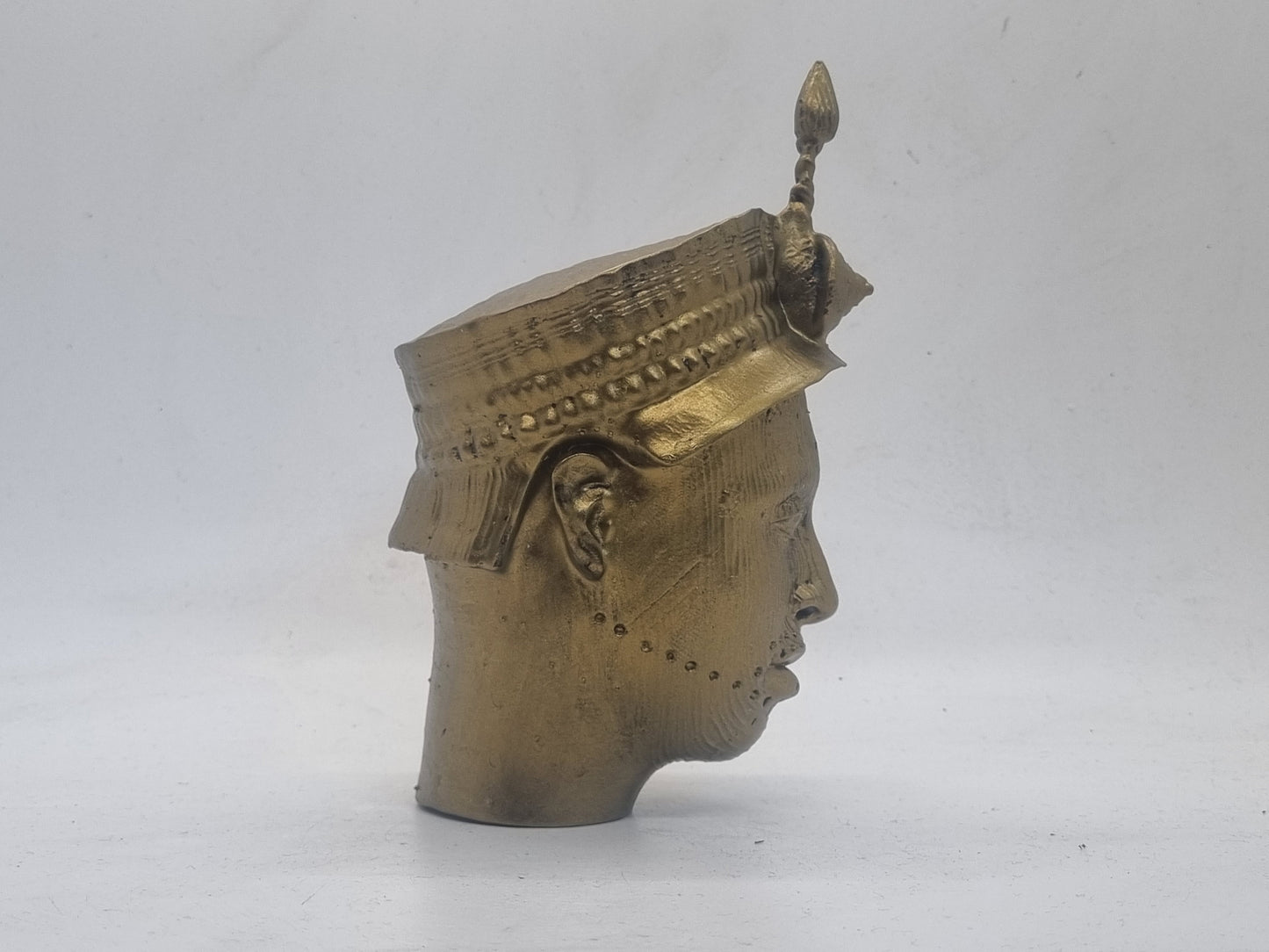 Bronze Ori Olokun head, 3d printed bust, . African yoruba art, Ife Nigeria, benin bronze, African male statue, African spirituality symbol,