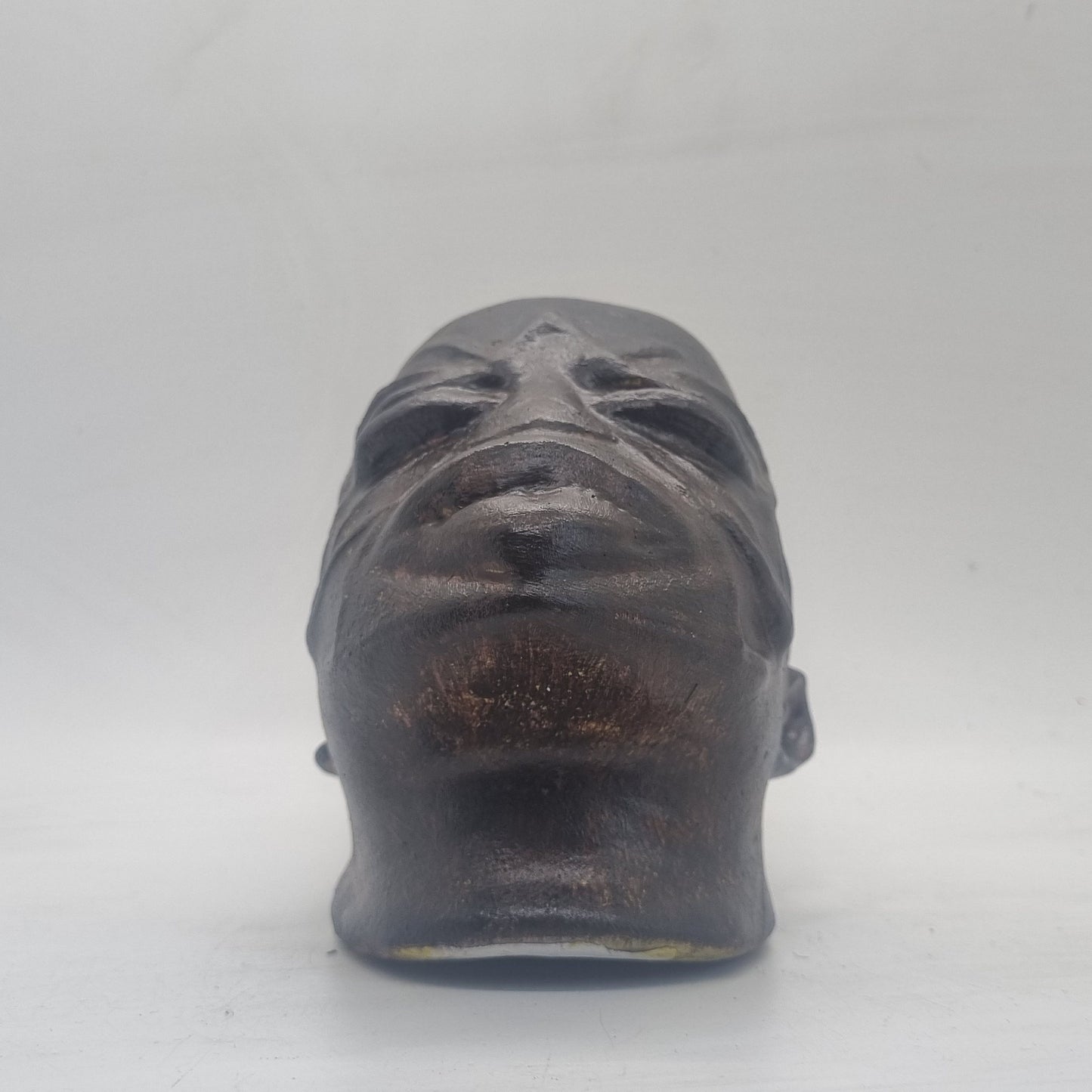 Makonde Lipiko tribal mask bust. 3d printed East African art,helmet head sculpture, African decor, ethnic wall hanging. Black male portrait