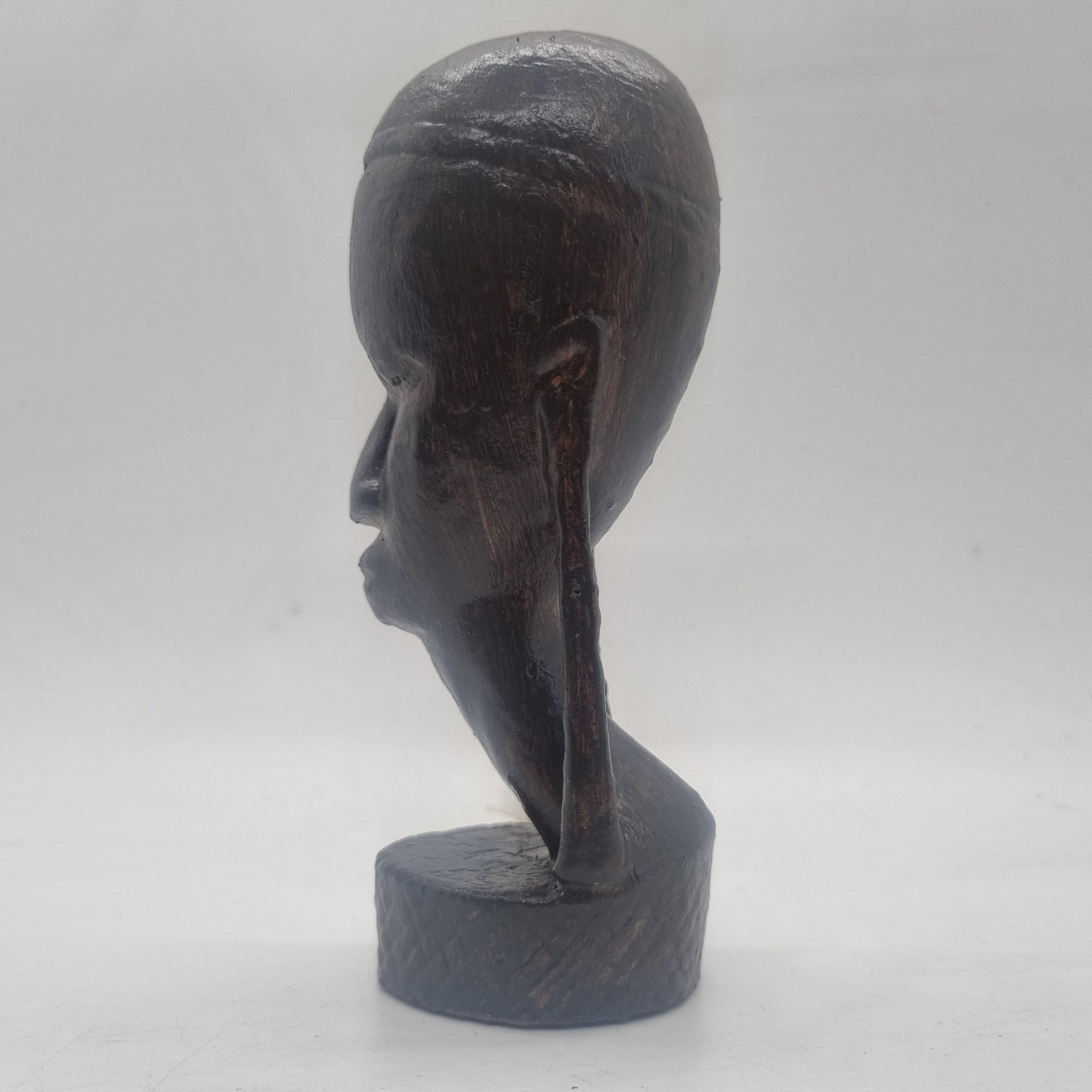 African head figurines,3d printed ethnic statue,Faux wood effect tribal art bust, love africa, black male tribesman, face carving sculpture