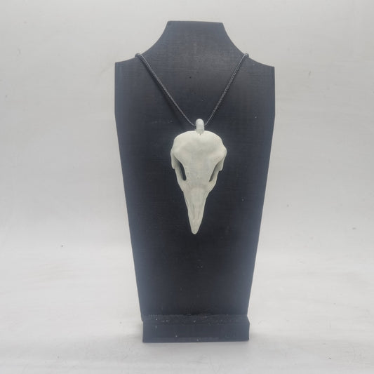 Off white Vulture skull pendant, cosplay accessory, horror fancy dress, gothic jewellery, Halloween witch costume,Creepy raven bird necklace