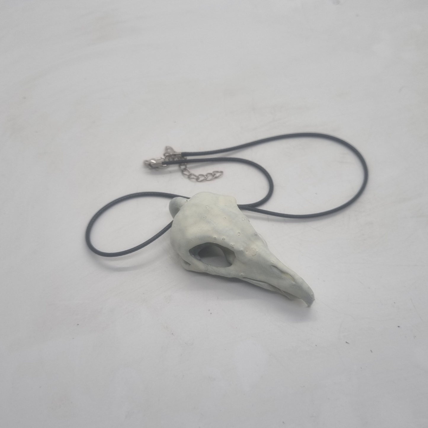 Off white Vulture skull pendant, cosplay accessory, horror fancy dress, gothic jewellery, Halloween witch costume,Creepy raven bird necklace