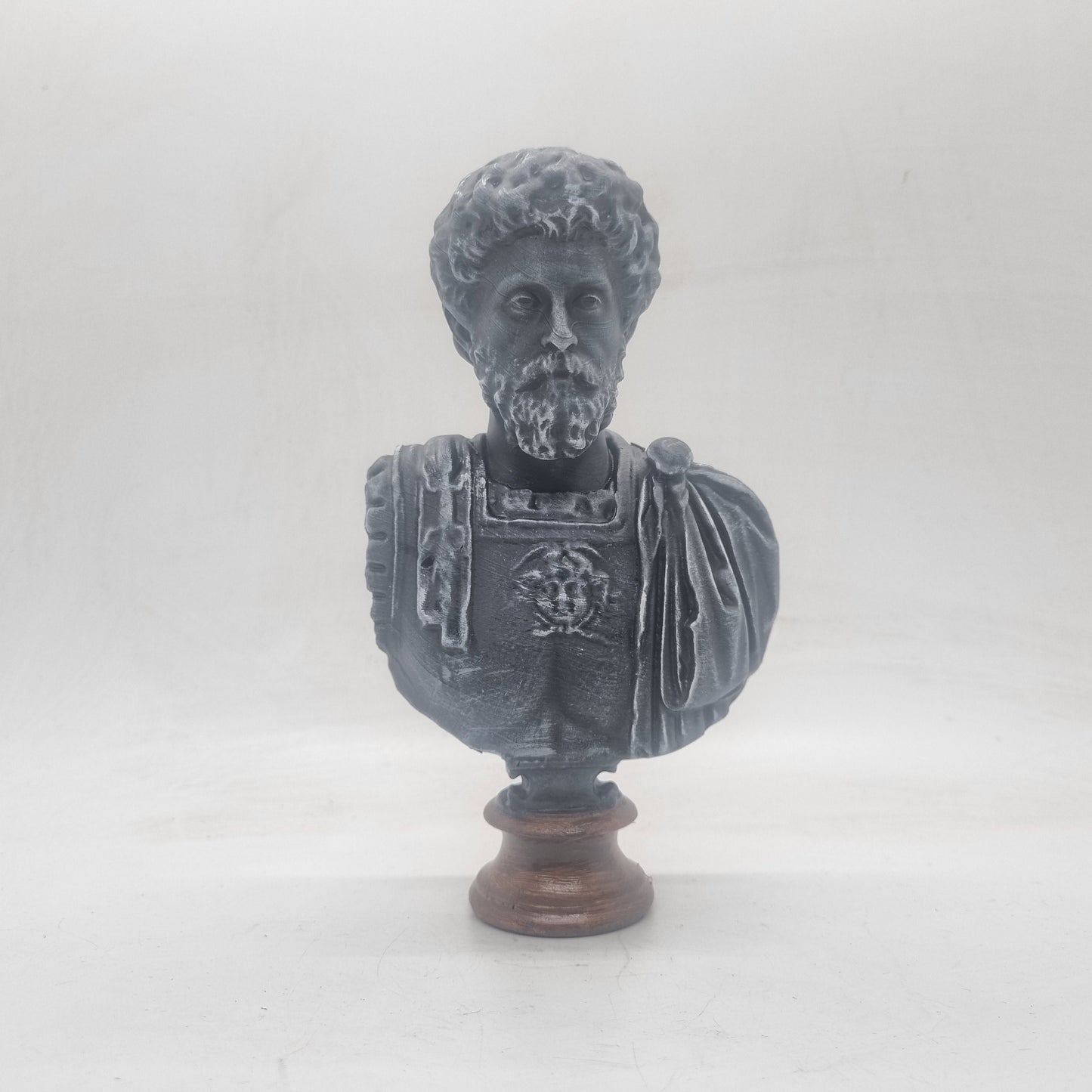 Marcus Aurellius statuette, 3d print Roman art, hellenistic marble sculpture, Philosopher emperor bust,faux stone statue, historical figure