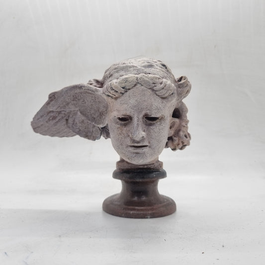 Hypnos marble head bust, 3d printed statue, greek sleep god statuette, mythical winged creature, greek mythology figurine, god of dreams,