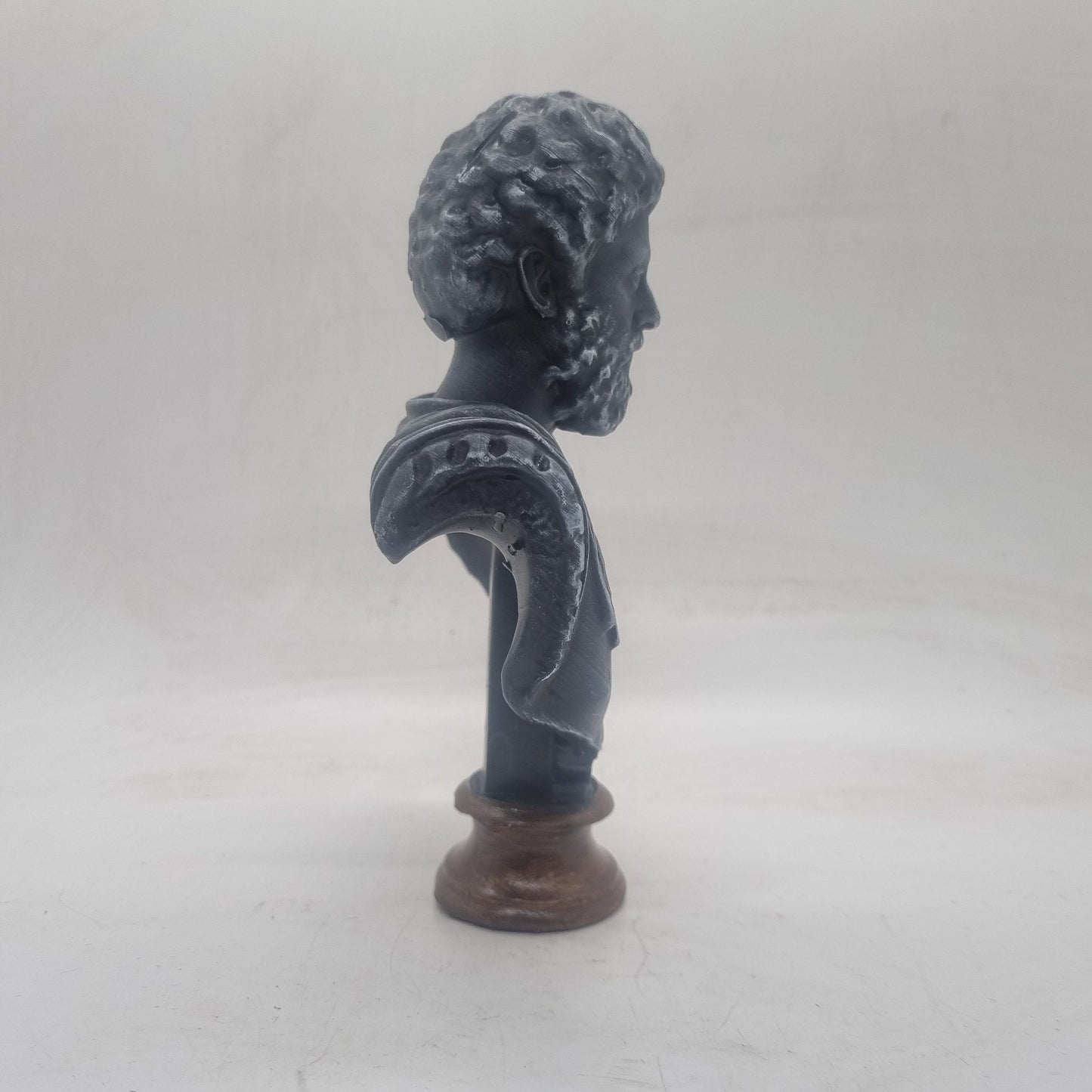 Marcus Aurellius statuette, 3d print Roman art, hellenistic marble sculpture, Philosopher emperor bust,faux stone statue, historical figure