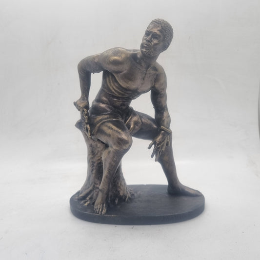 Freed man statuette, 3d printed African statue, art and culture africa, african history figure, african American  gift idea, bronze man