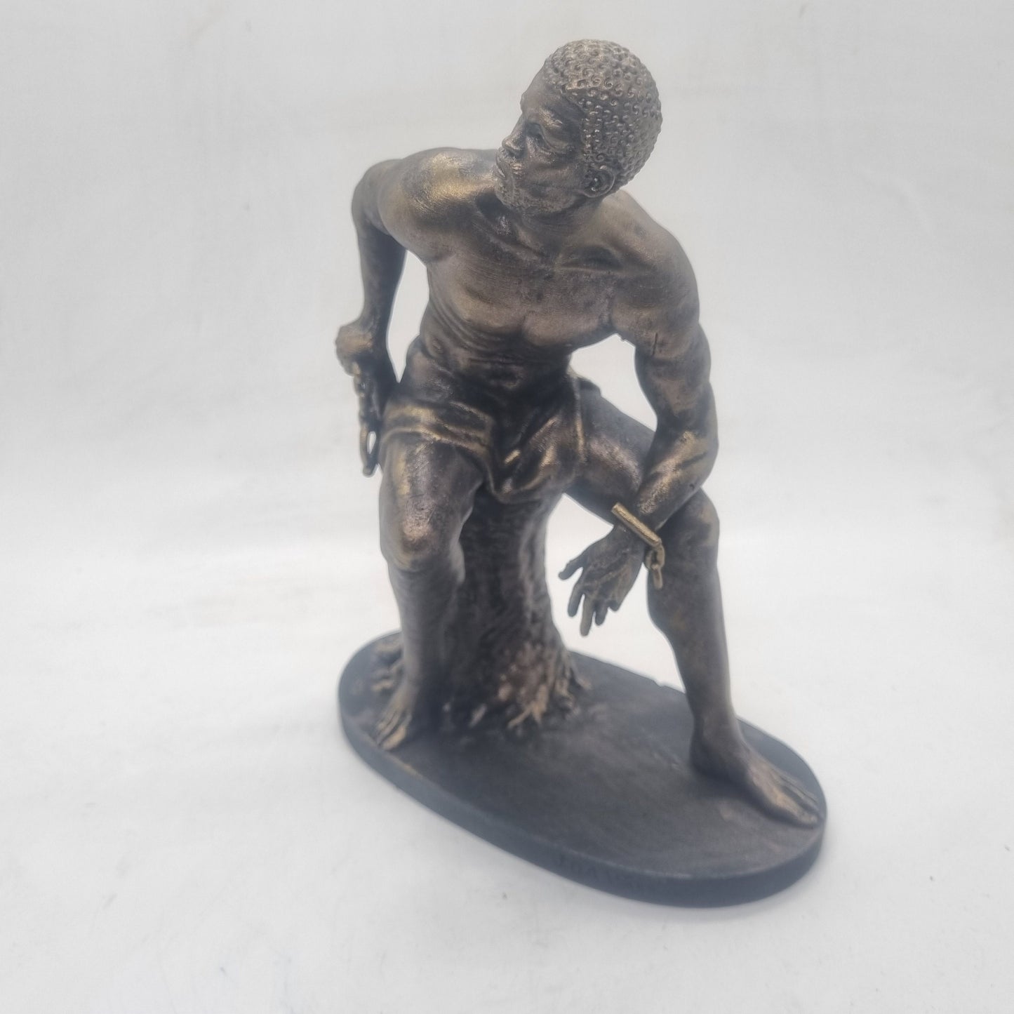 Freed man statuette, 3d printed African statue, art and culture africa, african history figure, african American  gift idea, bronze man