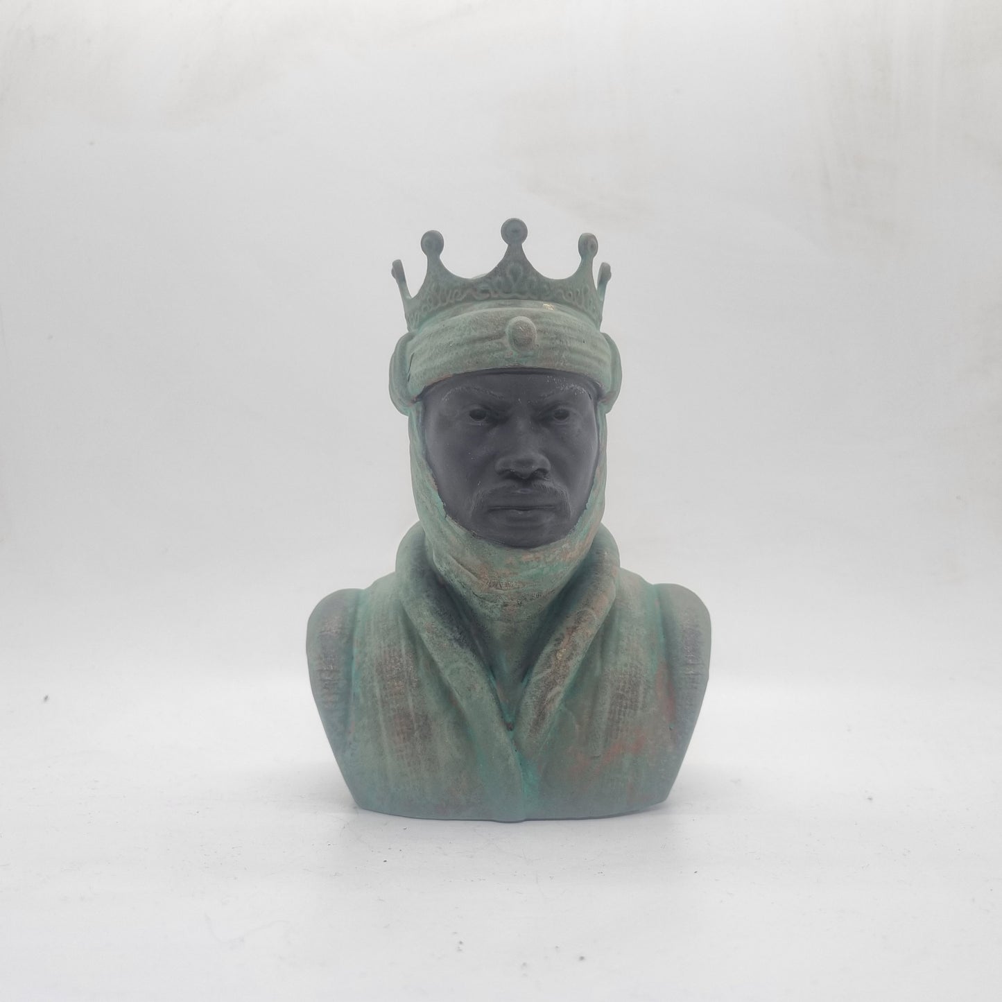 Mansa Musa bust, 3d printed African statue, mali bronze figurine, African tribal sculpture, Black male ornament, African King, black history