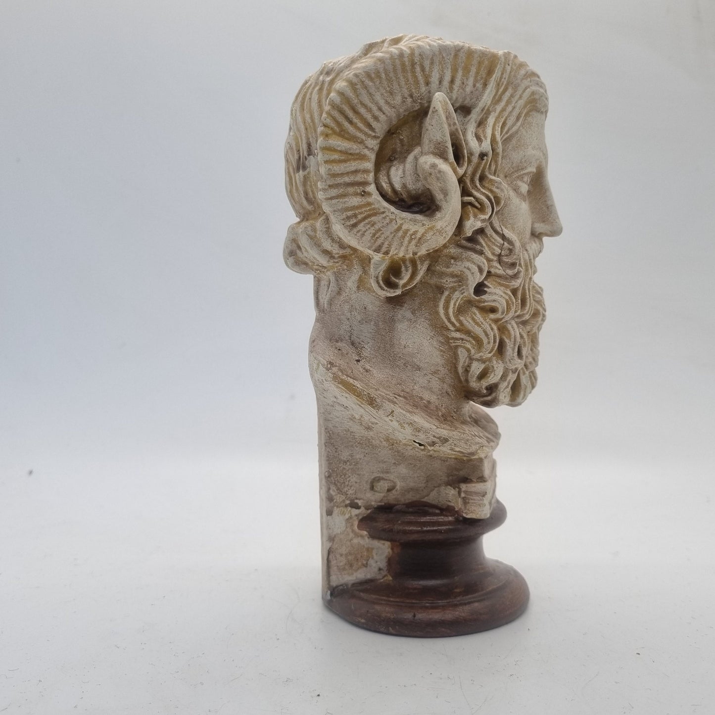 Zeus Ammon bust statuette, 3d printed Roman art, Hellenistic marble statue, greek mythology figurine, greek gods and Goddesses.