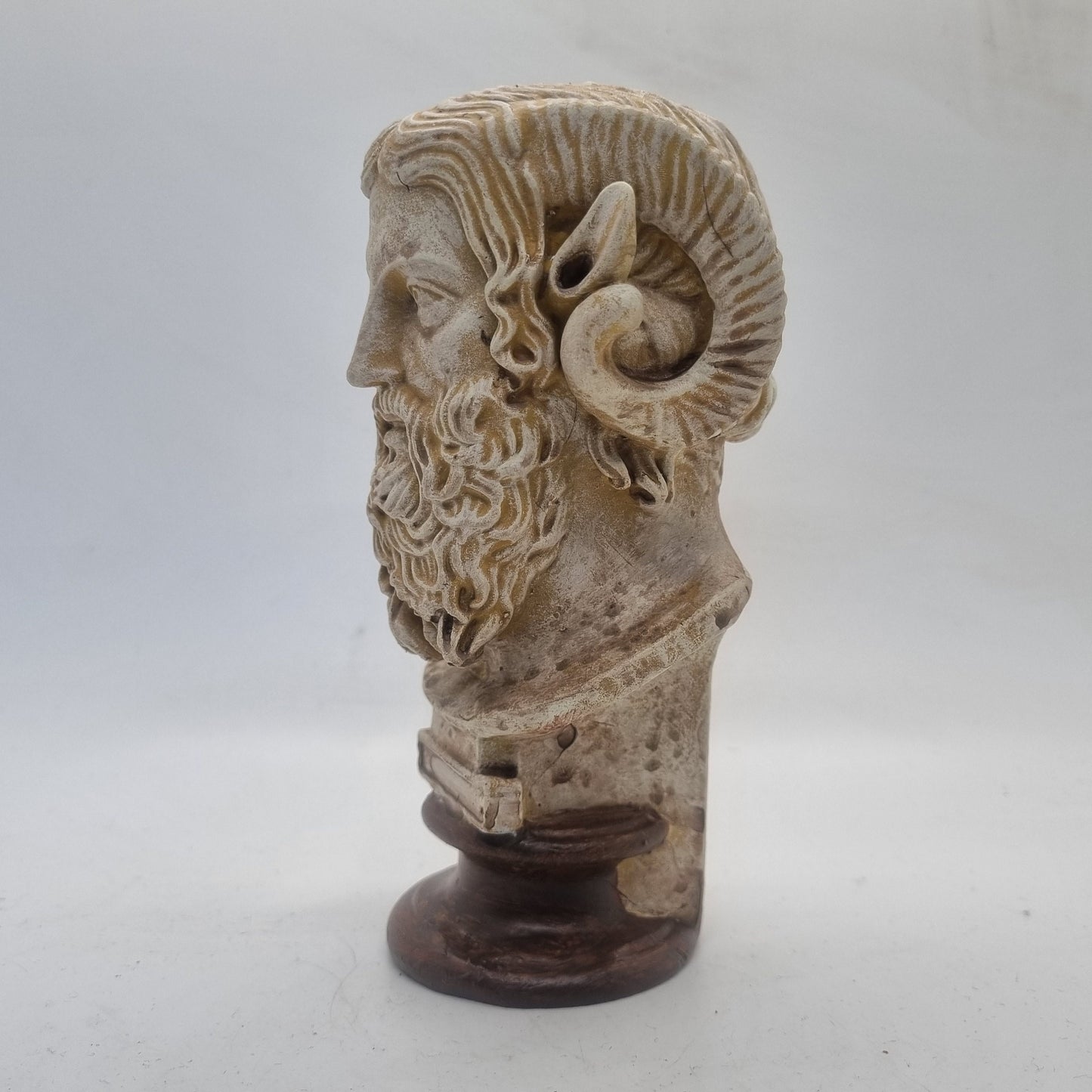 Zeus Ammon bust statuette, 3d printed Roman art, Hellenistic marble statue, greek mythology figurine, greek gods and Goddesses.