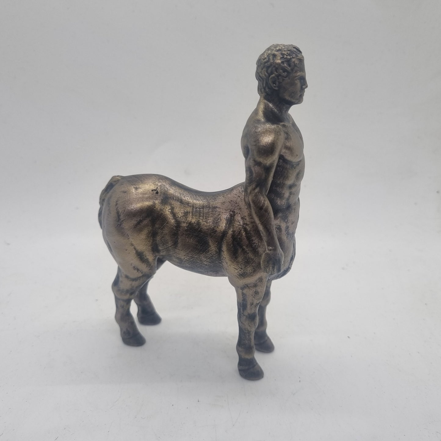 Bronze coloured Centaur statuette 3d print, Roman hellenistic art statue, bronze Demi god figurine, greek mythology gift, horse man statue.