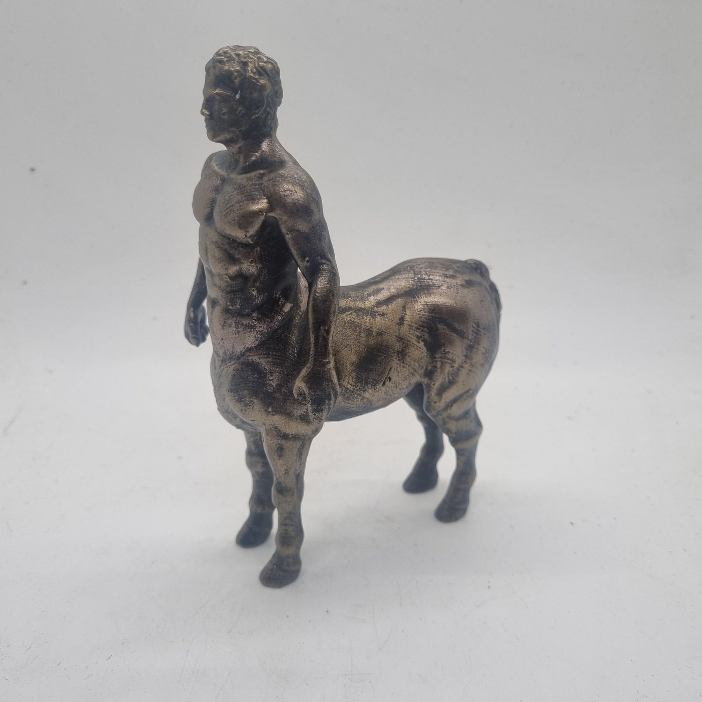 Bronze coloured Centaur statuette 3d print, Roman hellenistic art statue, bronze Demi god figurine, greek mythology gift, horse man statue.