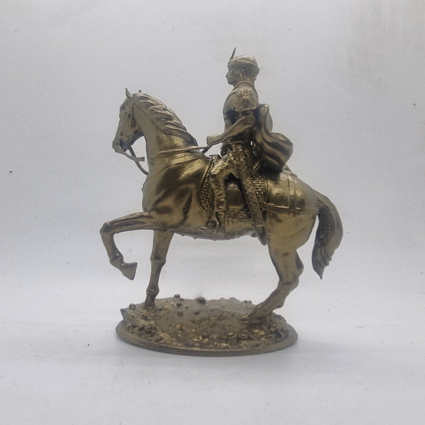 Bronze colour Vlad (the impaler) Dracula, 3d printed statue, dracula Inspiration, horse mounted figurine. History figure,Romanian vlad III