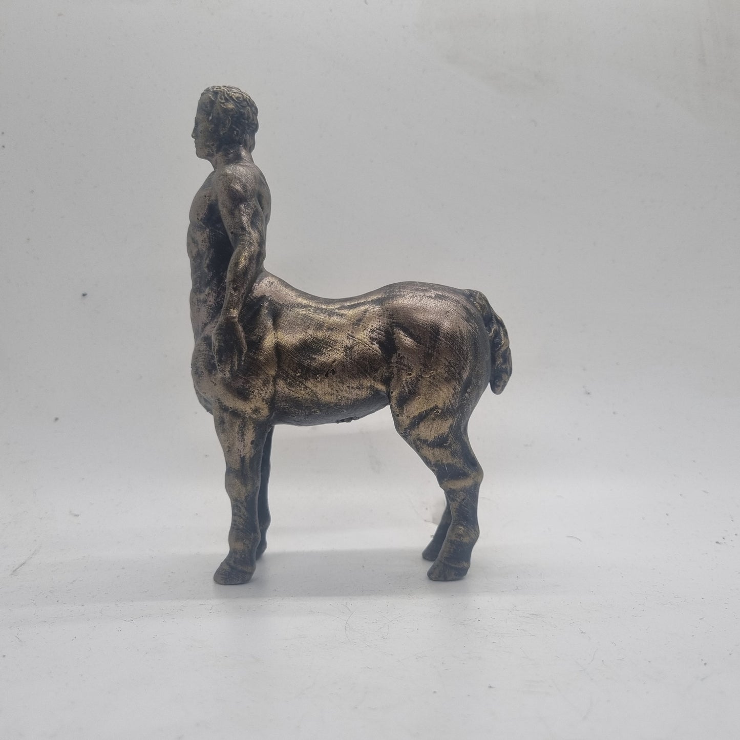 Bronze coloured Centaur statuette 3d print, Roman hellenistic art statue, bronze Demi god figurine, greek mythology gift, horse man statue.